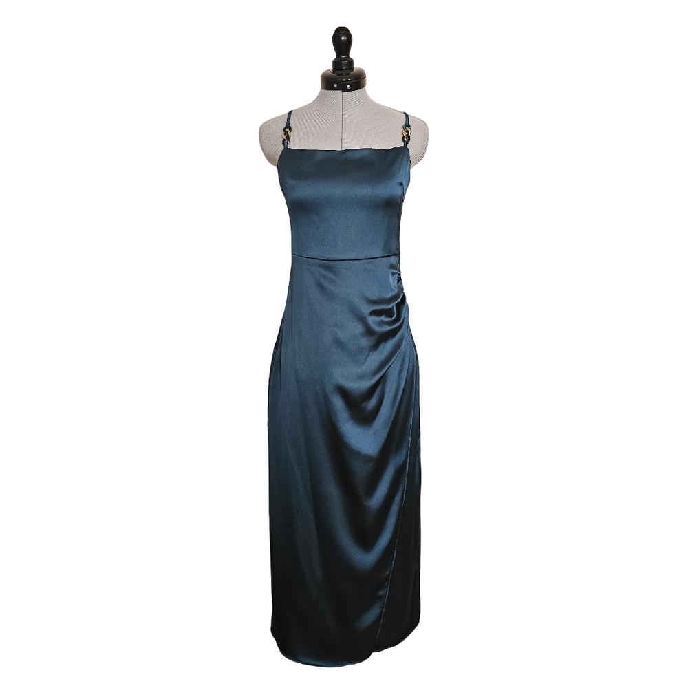 Zara Satin Effect Midi Dress